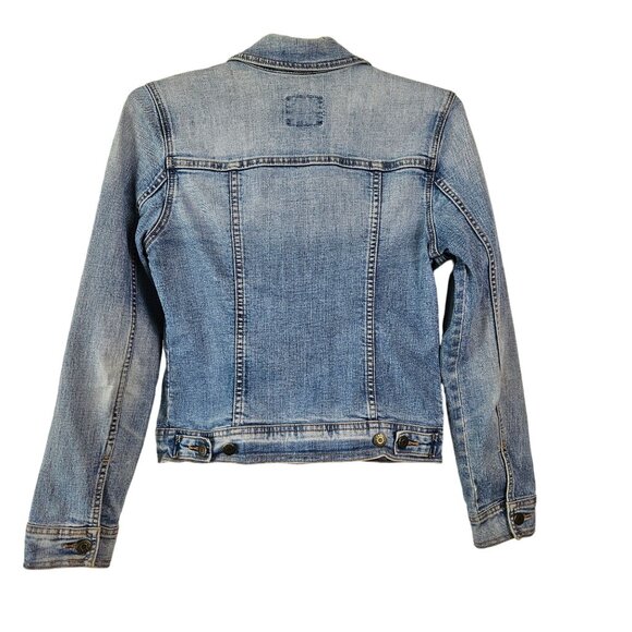 Old Navy Womens Denim Jean Jacket Size Small Blue Classic Casual Button Front - Picture 3 of 10